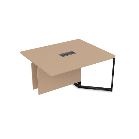 16СКК.122 Стол-квадрат бенч, конечный модуль  (1200x1200x750) (Mokko | Черный Глянец)