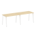 Рабочая станция на 2 рабочих места на А-образном м/к Metal System Style БА.СМ-2.2 2400x720x750 (Дуб наварра/Серый металл)