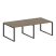 Переговорный стол 2 столешницы Metal System Style БО.ПРГ-2.2 2400x1235x750 (Дуб Наварра/Серый металл)