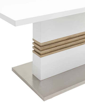 Стол обеденный Тампа раскладной 160-200*90 глянцевый белый (Стол обеденный Тампа белый)