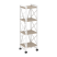 Стеллаж на колесных опорах-4 полки VR.L-MST.K-4.4 400x400x1334 (Тиквуд Темный/Белый металл)