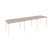 Рабочая станция на П-образном м/к Onix O.MP-RS-3.1.7 2940x720x750 (Тиквуд Темный/Белый Металл)