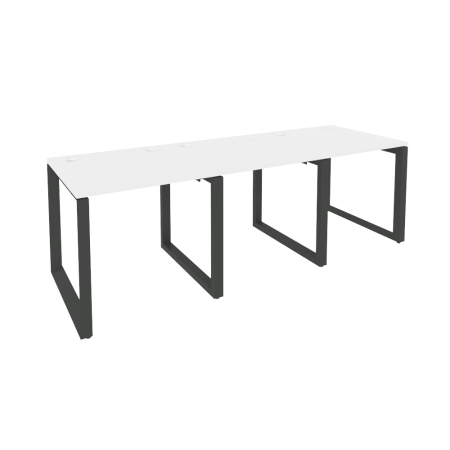 Рабочая станция на О-образном м/к Onix O.MO-RS-3.0.8 2340x800x750 (Белый Бриллиант/Черный металл)