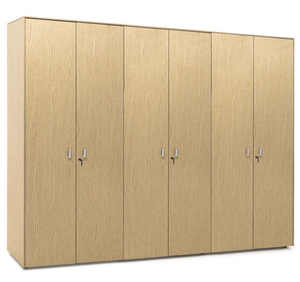 EXE Шкаф для бумаг с гардеробом 101 732 (Дуб Светлый/Хром)