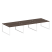Рабочая станция Metal System Style БО.СМ-6.3 4200x1475x750 (Дуб Наварра/Серый металл)
