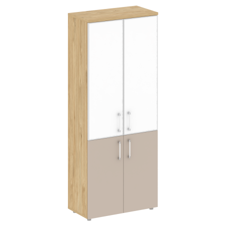 Шкаф высокий широкий Shift SK.ST-1.2R white (800x420x1977) (Тиквуд Светлый-Капучино)
