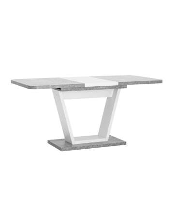 Стол Vector 120-160*80 бетон/белый (Стол обеденный Vector серый)