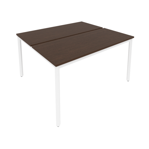 Рабочая станция на металлокаркасе Slim С.СП-5.2 1380x1235x750 (Венге Цаво/Белый металл)