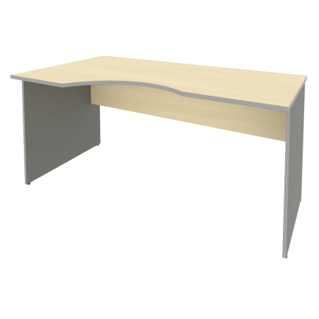 Стол криволинейный Riva А.СА-1 Л 1600x900x750 (Клен-Металлик)