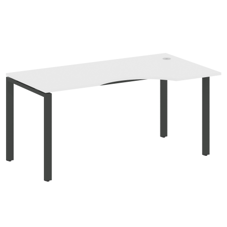 Стол криволинейный правый Metal System Style БП.СА-1 Пр 1600x900x750 (Белый/Антрацит металл)