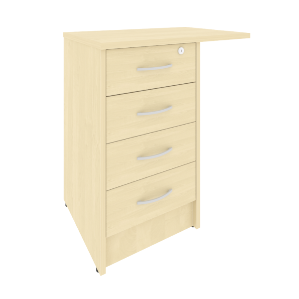 Тумба приставная с замком Riva А.ТП-4.3F-S 680x450x750 (Клен)