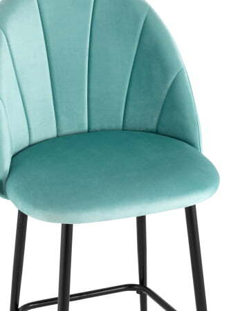 Стул полубарный Логан велюр пыльно-голубой (Стул полубарный Логан пыльно-голубой)
