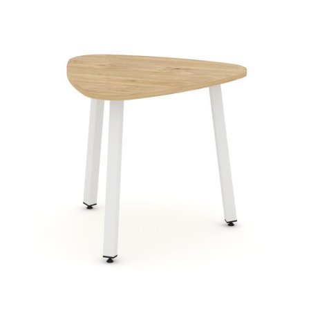 Стол переговорный SN-5.SPRG-70.3 (900х900х750) (Тиквуд Светлый/Металл Белый)