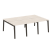 Рабочая станция на деревянных опорах Onix Wood OW.D.RS-6.0.8 2340x1635x750 (Тиквуд Светлый/Дуб Темный)