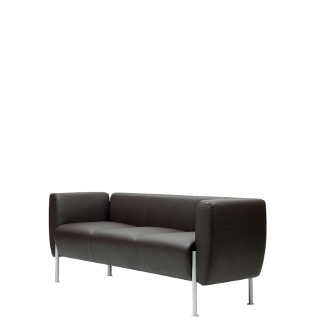 Диван офисный Бокс (М-37) 3-х местный (Черный)