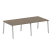 Стол для переговоров (2 столешницы) на А-образном м/к Metal System Style БА.ПРГ-2.2 2400x1235x750 (Дуб наварра/Серый металл)
