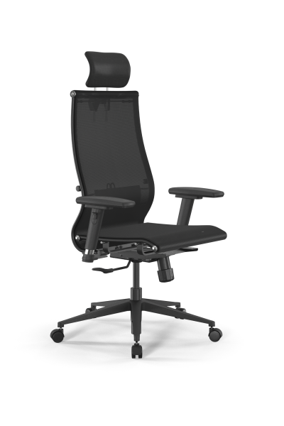 Кресло для руководителя Метта SynchroSit 10 B2-189D - T /Kb00/Nb00/D03P/H3mL-2D(M25.B11.G19.W02) (Черный)