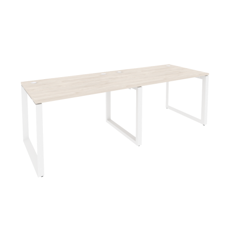 Рабочая станция на О-образном м/к Onix O.MO-RS-2.2.8 2360x800x750 (Денвер Светлый/Белый Металл)