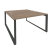 Рабочая станция на О-образном м/к Onix O.MO-D.RS-2.3.8 1380x1635x750 (Тиквуд Темный/Белый Металл)