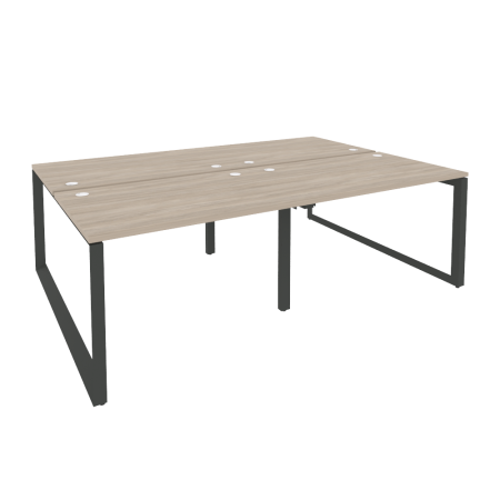 Рабочая станция на О-образном м/к Onix O.MO-D.RS-4.2.8 2360x1635x750 (Дуб Аттик/Черный металл)