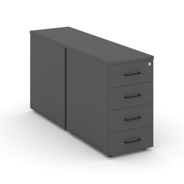 Тумба опорная/приставная SN.TOP-012 (416х1432х750) (Антрацит)