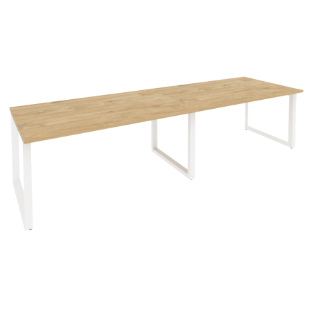 Стол переговорный Onix O.MO-PRG-2.4 3160x980x750 (Тиквуд Светлый/Белый Металл)