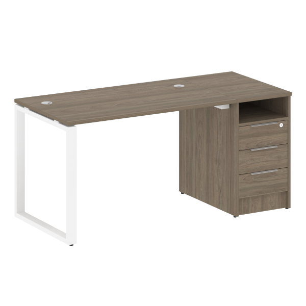 Рабочая станция Metal System Style БО.РС-СТП1.2 1612x750x750 (Вяз/Белый металл)