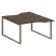 Рабочая станция криволинейная Metal System Style БО.РАС-СА-2.2 1400x1835x750 (Дуб Наварра/Серый металл)