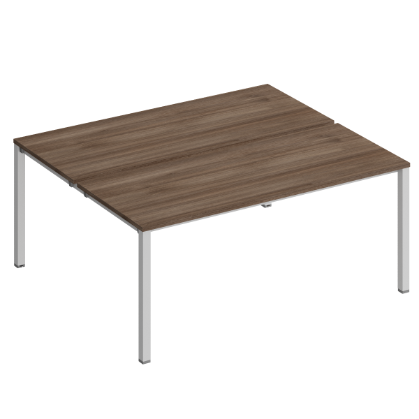 Рабочая станция на металлокаркасе КФ (2х180) Комфорт КФ К.1147 1800x1540x750 (Дуб шамони темныйСерый)