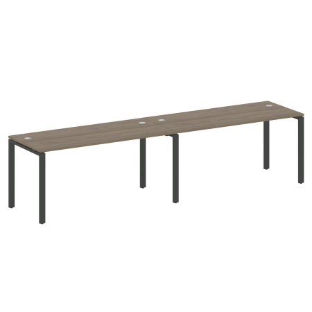 Рабочая станция на 2 раб.места Metal System Style БП.СМ-2.4 3200x720x750 (Вяз/Антрацит металл)