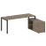 Рабочая станция с опорной тумбой правая Metal System Style БП.РС-СТС-2.5 Пр 1900x1520x750 (Дуб Наварра/Серый металл)