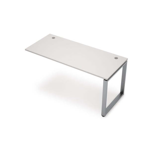 6МБК-О.6177 Линейная бенч-система, конечный модуль (1000x700x750) (Белый/Алюминий матовый)