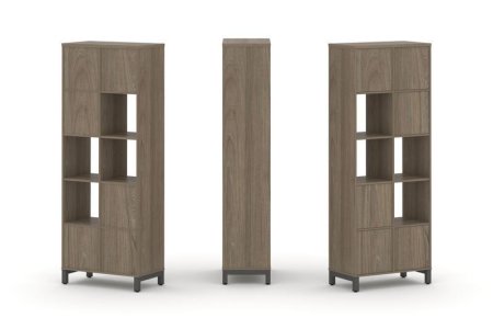 Набор стеллажа 1 сторонний, 5 ярусов SN.NS-521 (754х400х1982) (Вяз Благородный/Металл Антрацит)