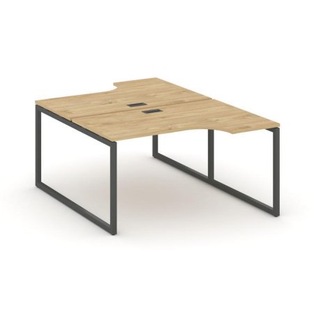 Рабочая станция эргономичная SN-4O.DRPA-011 (1380х1432/1992х750) (Тиквуд Светлый/Металл Антрацит)