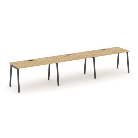 Рабочая станция 1 сторонняя SN-4A.ORS-042 (3540х700х750) (Тиквуд Светлый/Металл Антрацит)