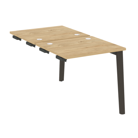 Стол-приставка двойной на деревянных опорах Onix Wood OW.D.SPR-0.7 780x1475x750 (Тиквуд Светлый/Дуб Темный)