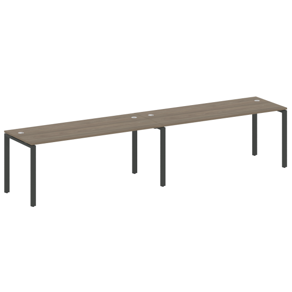 Рабочая станция на 2 раб.места Metal System Style БП.СМ-2.5 3600x720x750 (Вяз/Антрацит металл)
