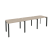 Рабочая станция на П-образном м/к Onix O.MP-RS-3.1.7 2940x720x750 (Тиквуд Темный/Белый Металл)