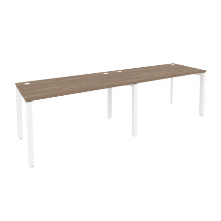 Рабочая станция на П-образном м/к Onix O.MP-RS-2.3.7 2760x720x750 (Дуб Аризона/Белый Металл)