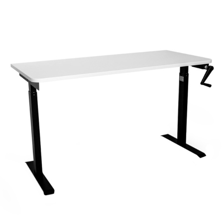 Стол c ручным приводом LA-T33-M1 (1600x700x725-1165) (Белый | Черный)