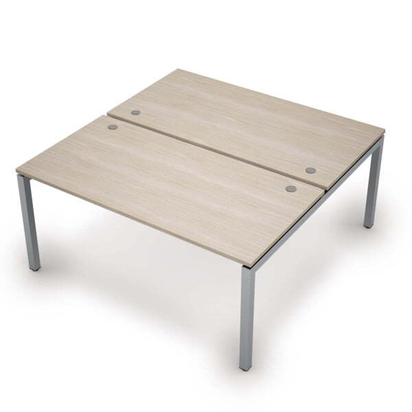 6МБ.5284 Бенч-система на 2 рабочих места (1600x1635x750) (Шамони светлый/Алюминий матовый)