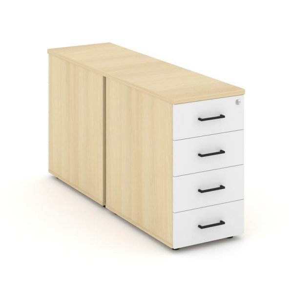 Тумба опорная/приставная SN.TOP-012 (416х1432х750) (Акация Лорка/Белый)