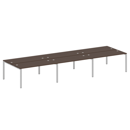Рабочая станция на 6 раб. мест Metal System Style БП.СМ-6.4 4800x1475x750 (Венге Цаво/Серый металл)