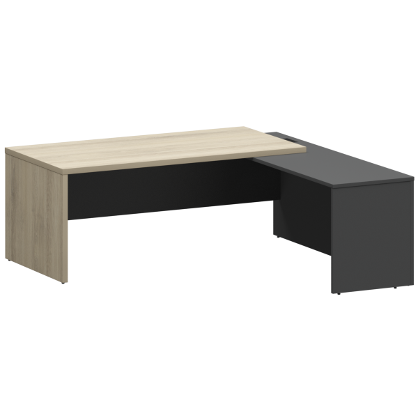 Стол руководителя правый Кортез KZP-20R 2000x2000x750 (Кронберг/Графит)