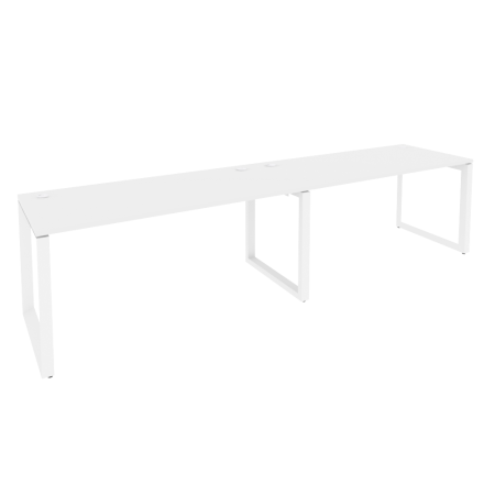 Рабочая станция на О-образном м/к Onix O.MO-RS-2.4.7 3160x720x750 (Белый Бриллиант/Белый Металл)