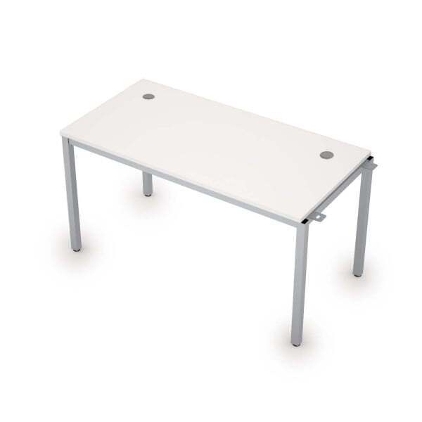 6МБН.179 Линейные бенч-системы, начальный модуль (1400x700x750) (Белый/Алюминий матовый)