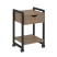 Тумба на колесных опорах с ящиком и полкой VR.L-T1.K 500x460x767 (Тиквуд Темный/Белый металл)