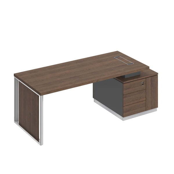 Экран (ДСП) с кронштейнами стола руководителя (для стола 180) Bravo БР 1422 1430x400x16 (Дуб гладстоун)