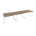 Стол переговорный Onix O.MO-PRG-3.2 3540x980x750 (Тиквуд Темный/Белый Металл)