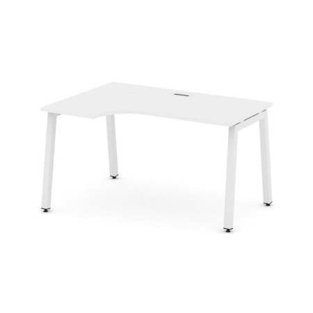 Стол рабочий эргономичный SN-5A.SPA-001(L) (1380х600/980х750) (Белый/Металл Белый)